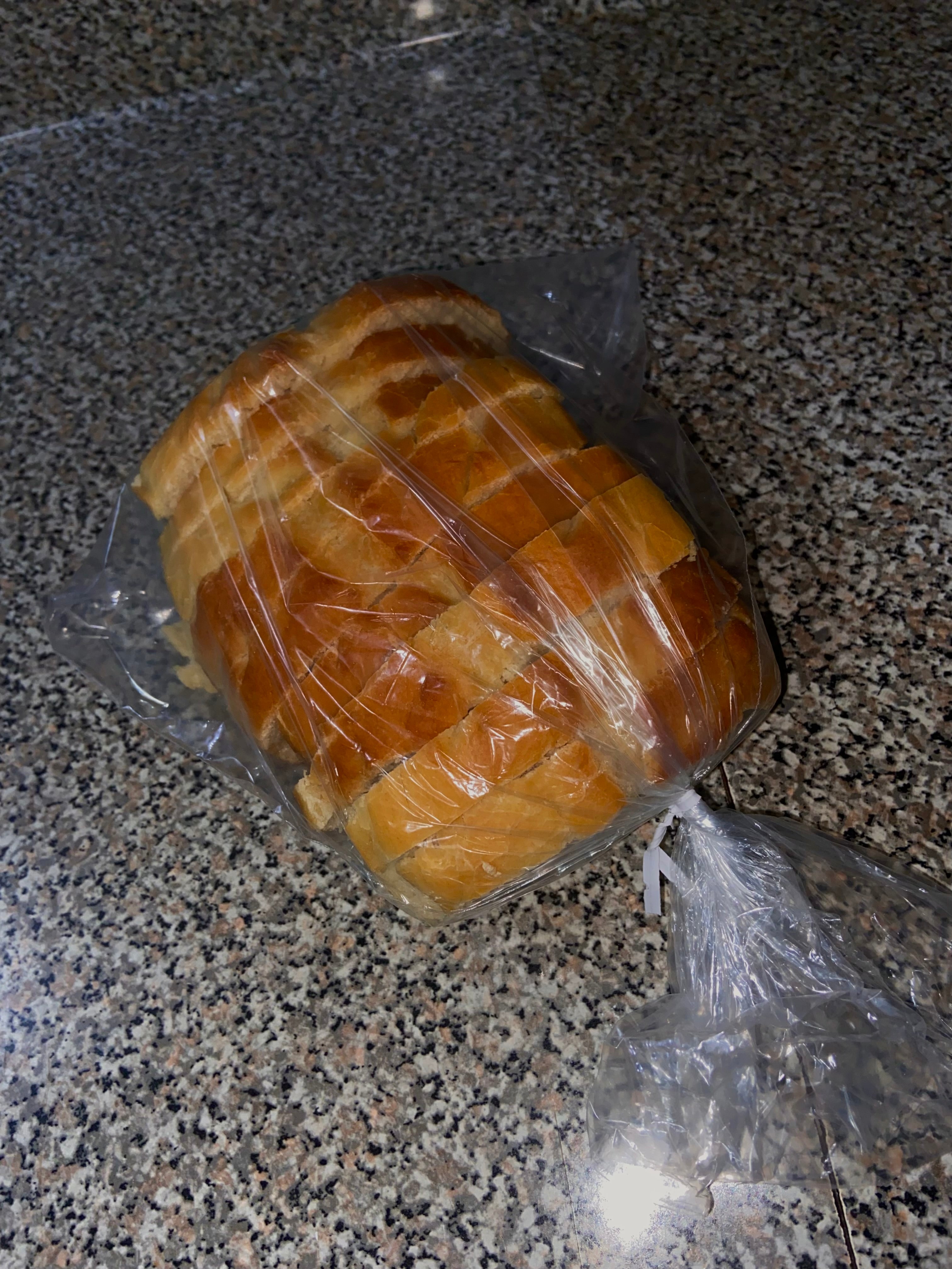 Homemade white bread loaf